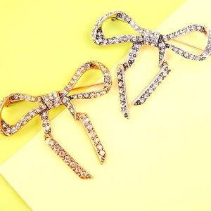Rhinestone Bow Brooch